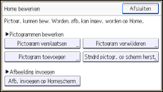 Schermafbeelding bedieningspaneel