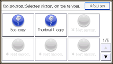 Schermafbeelding bedieningspaneel