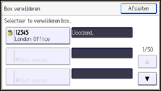 Schermafbeelding bedieningspaneel