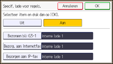 Schermafbeelding bedieningspaneel