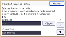 Schermafbeelding bedieningspaneel