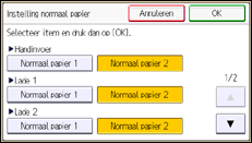 Schermafbeelding bedieningspaneel