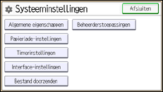 Schermafbeelding bedieningspaneel