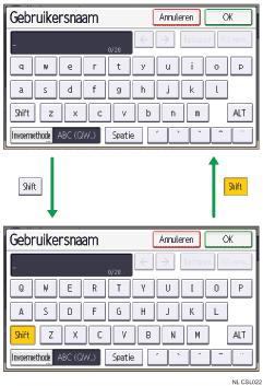Afbeelding van weergave tekeninvoer