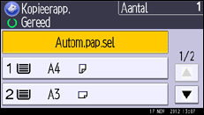 Schermafbeelding bedieningspaneel