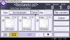 Schermafbeelding bedieningspaneel