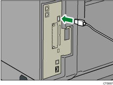 Иллюстрация подключения кабеля интерфейса USB