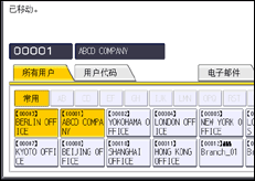 操作面板屏幕图例
