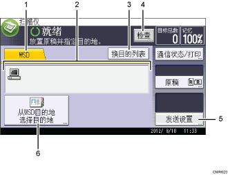 已编号的操作面板屏幕插图