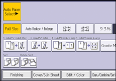 Operation panel screen illustration