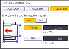 Operation panel screen illustration