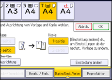 Abbildung Bedienfeld-Display