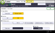 Abbildung Bedienfeld-Display