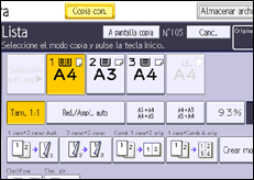 Ilustración de la pantalla panel de mandos
