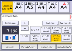 Ilustración de la pantalla panel de mandos