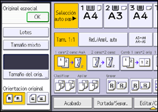 Ilustración de la pantalla panel de mandos