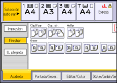 Ilustración de la pantalla panel de mandos