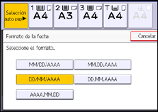 Ilustración de la pantalla panel de mandos