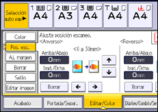 Ilustración de la pantalla panel de mandos