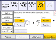 Ilustración de la pantalla panel de mandos