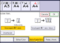 Ilustración de la pantalla panel de mandos