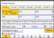 Ilustración de la pantalla panel de mandos