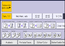 Ilustración de la pantalla panel de mandos