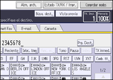 Ilustración de la pantalla panel de mandos