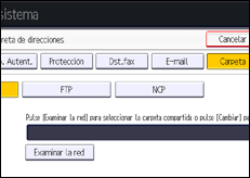 Ilustración de la pantalla panel de mandos
