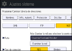Ilustración de la pantalla panel de mandos