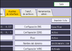 ilustración de la pantalla del panel de operaciones