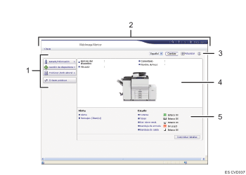 Ilustración de llamada numerada de ilustración de pantalla del explorador Web