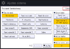 Ilustración de la pantalla panel de mandos