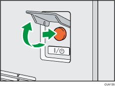 Ilustración del interruptor de alimentación principal