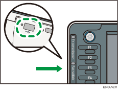 Ilustración de la ranura de memoria