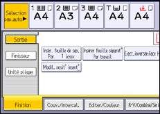 Illustration de l'écran du panneau de commande