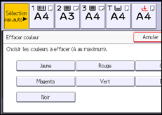 Illustration de l'écran du panneau de commande