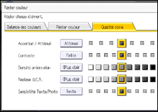 Illustration de l'écran du panneau de commande