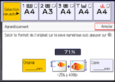 Illustration de l'écran du panneau de commande