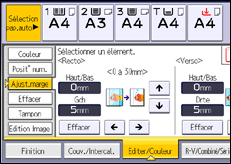 Illustration de l'écran du panneau de commande
