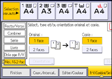 Illustration de l'écran du panneau de commande