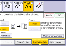 Illustration de l'écran du panneau de commande