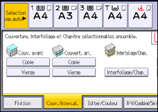 Illustration de l'écran du panneau de commande