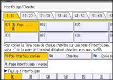 Illustration de l'écran du panneau de commande