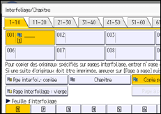 Illustration de l'écran du panneau de commande