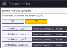 Illustration de l'écran du panneau de commande