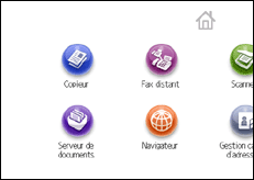 Illustration de l'écran du panneau de commande