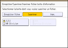 Illustration de l'écran du panneau de commande