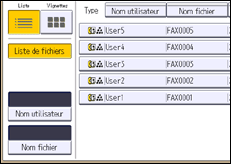 Illustration de l'écran du panneau de commande