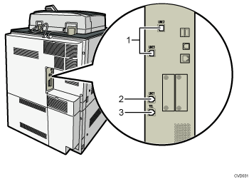 illustration du raccordement de la ligne téléphonique (illustration avec légende numérotée)